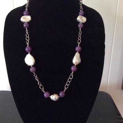 MMC034 Fashion Necklace with Pearls