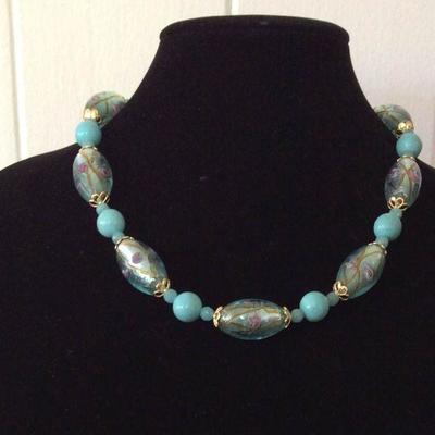 MMC030 Turquoise Beaded Necklace
