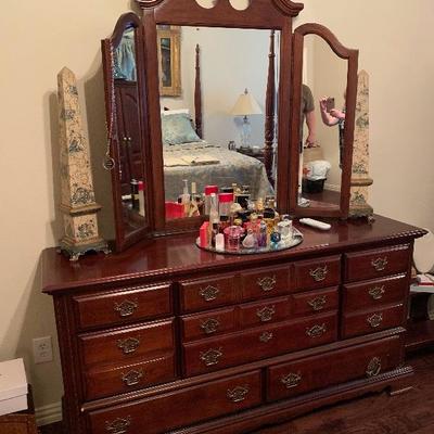  armoire, tall chest of drawers, 4 post queen bed, night stands, and dresser. by Webb in VA 