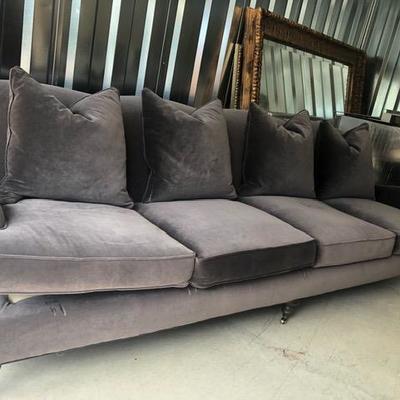 Williams and Sonoma custom made couch.  Stored off site.  Inquire at the sale.