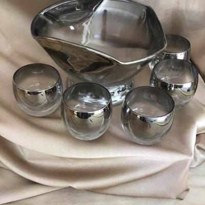 Vintage Bowl and Glass Cups