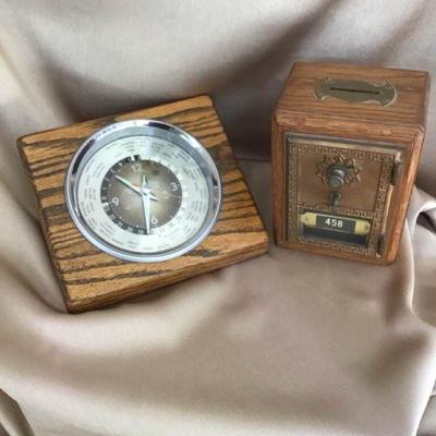 Antique Clock and Safe
