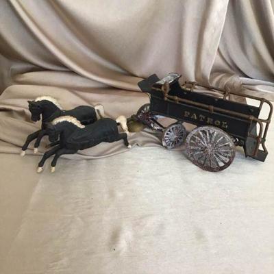 Antique Horses and Patrol Cart