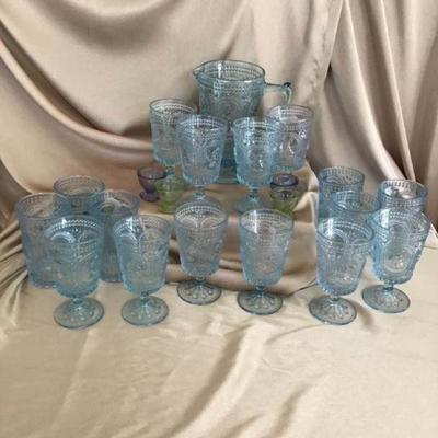 Springtime Blue Glass Collection