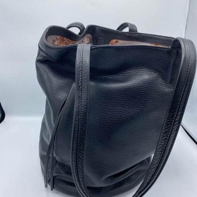 Black Leather HOBO Handbag