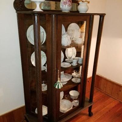 Lot  #3  Early American Curio Cabinet $450