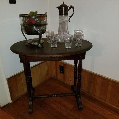 Lot #4  Early American Side Table $75