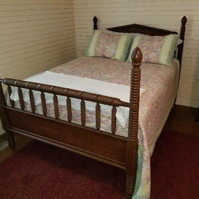 Antique Spindle Bed $400  (bedding sold separately)