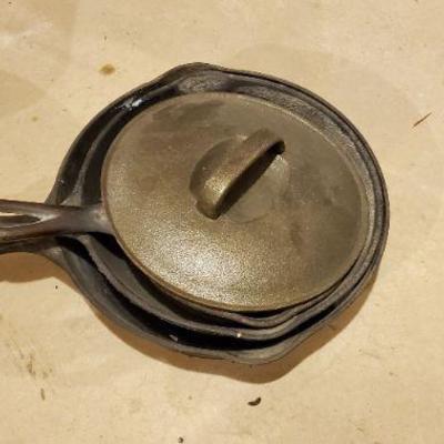 Cast iron pans.