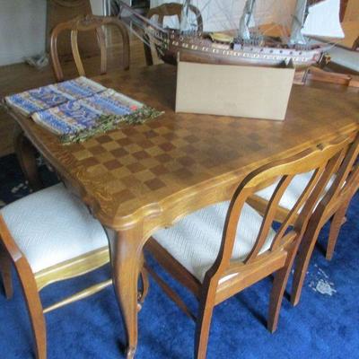 Marquetry dining table