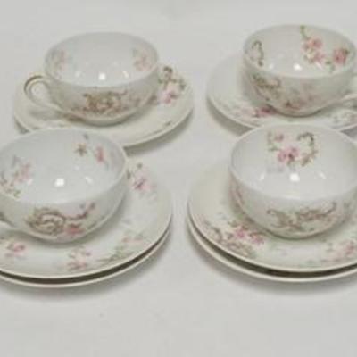 1089	EIGHT THEODORE HAVILAND LIMOGES CUP & SAUCER SETS MADE FOR SIMPSON RAWFORD COMPANY NEW YORK, LOT INCLUDES TWO EXTRA SAUCERS
