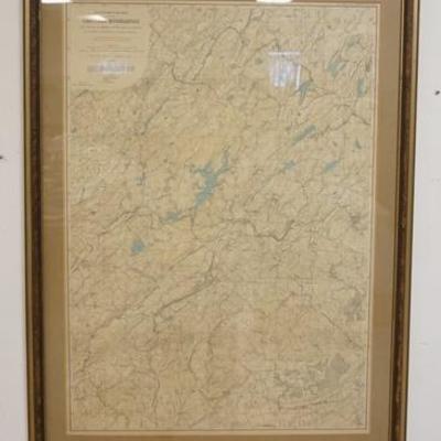 1054	NJ TOPOGRAPHICAL MAP  CENTRAL HIGHLANDS MORRIS & SUSSEX COUNTIES 1888 JOHN C. SMOCK STATE GEOLOGIST, OVERALL DIMENSIONS INCLUDING...