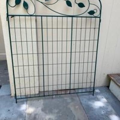 12 of these 3â€™ wide by 3â€™-7â€ high powder coated interlocking green garden fence sections $85