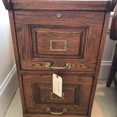 Oak file cabinet $95
