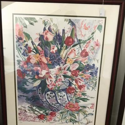 Lynn Thurmand watercolor print $95
Angie's Bouquet 190/1000
30 X 38