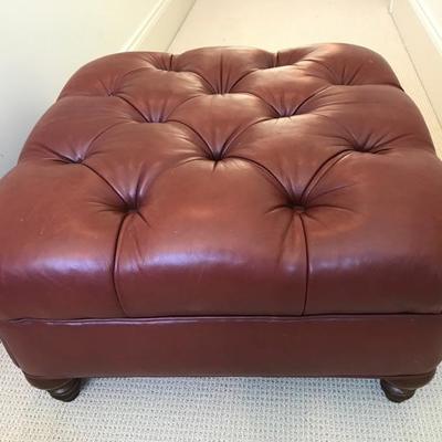 Lee Industries leather ottoman $150
