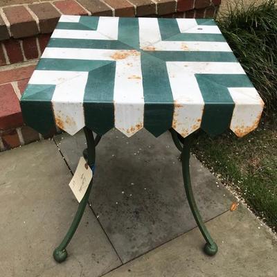 Painted metal table $65