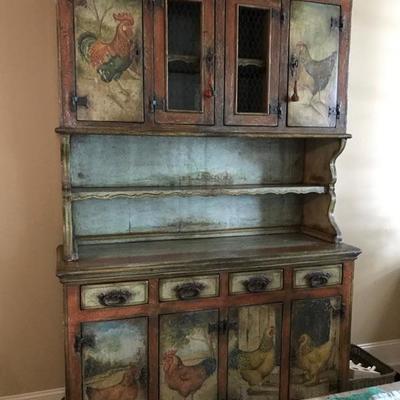 One of a kind, custom made from antique French wood hutch $$3,995
63 X 22 X 82