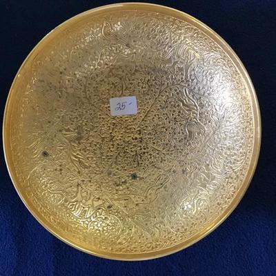 Indian Gold plated bowl. $25