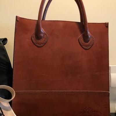 LL Bean leather sack $55