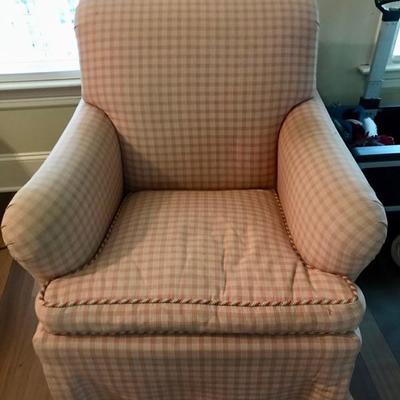Upholstered chair and ottoman $75
chair 31 X 30 X 31