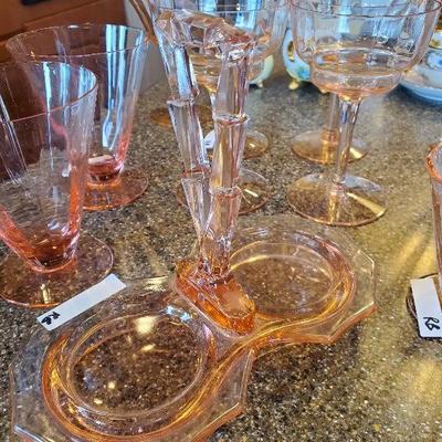 pink depression glass