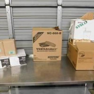 Lot Of Assorted Paper Products, Microwaveable Containers & Antibacterial Soap