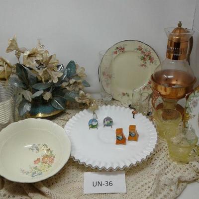 Various Decorative Collectables, Fenton, Colored Glass & More