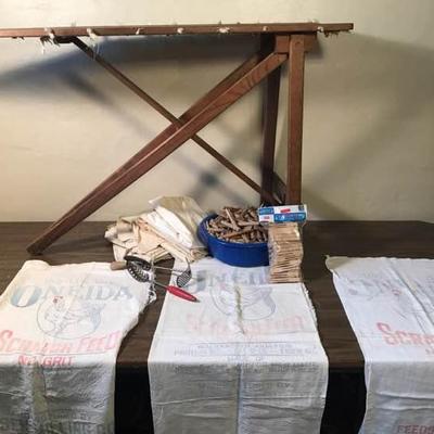 Wood Ironing Board, Feed Bags, and More
