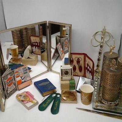 Large Womans Vintage Vanity Decor Lot