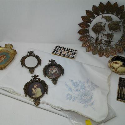 Vintage Tablecloth and Decor Lot