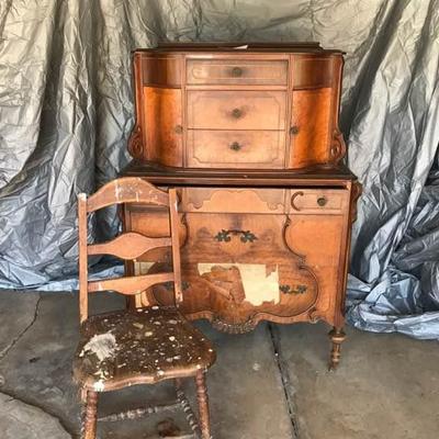 Very Interesting Old Dresser and Chair