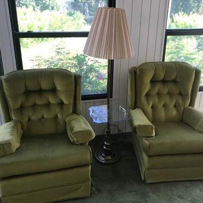 Two Vintage Swivel and Rocking Chairs