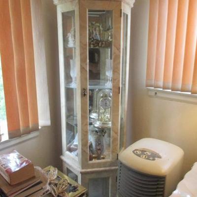 Lighted Curio with collectibles 