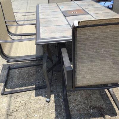 Stone Patio Table & Chairs 6