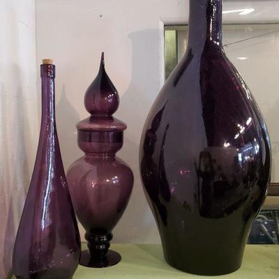 Large Purple Recycled Glass