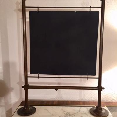 Antique Brass - Slate Advertising Display on Marble Base