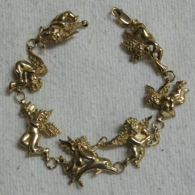 14 k Angel Bracelet