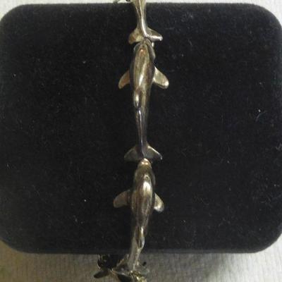 Sterling Dolphin Bracelet