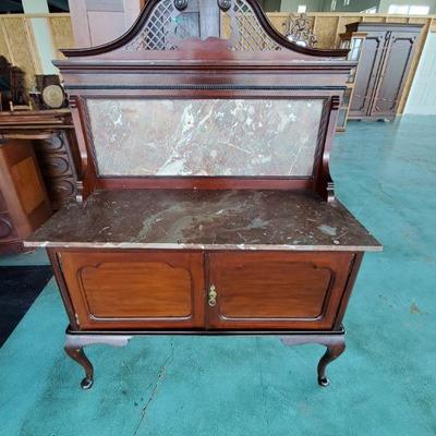 Edwardian victorian marble top washstand