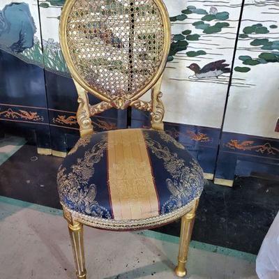 Louis XVI GOLD GUILD Cane back chair
