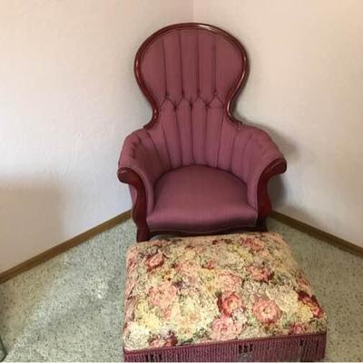 Rosy Cozy Chair and Stool