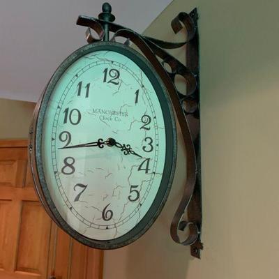 Double sided wall clock     $95