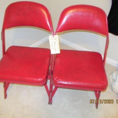 Pair of Original Chicago Stadium Padded Chairs numbered 1 AND 2.  $500.00