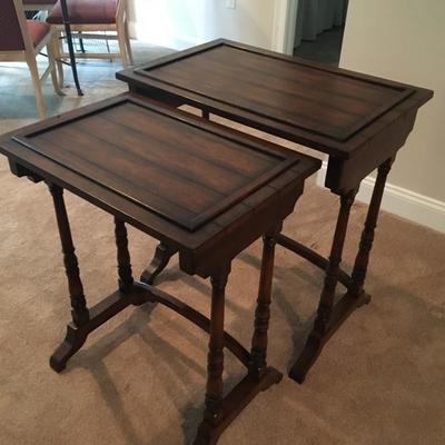 $175. Nesting mahogany tables - 30