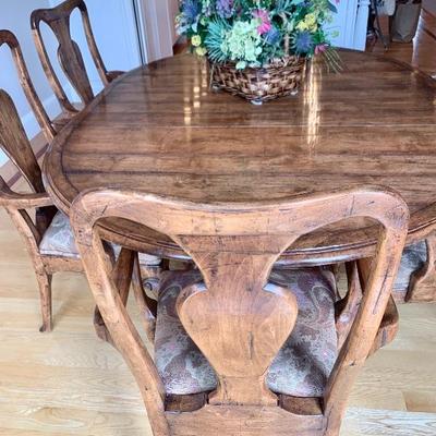  GUY Chaddock Co. French Country  Dining Table - with 6 Captains chairs
