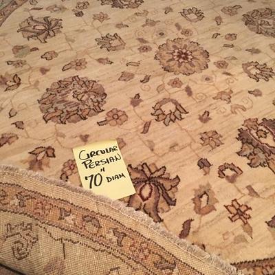 $125.  Circular rug, 70 in diameter
