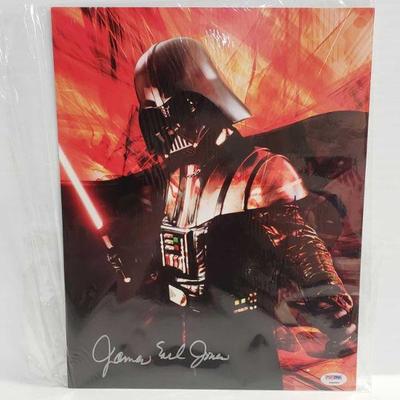 2163	

Signed Darth Vader Poster
Signed By Hayden Christensen And James Earl Jones PSA Verification T88982