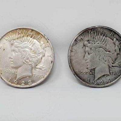 1033	

1923 and 1924 Silver Peace Dollars
Philadelphia Mint Marks