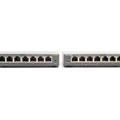 2522	

2 TP-Link 8 Port Gigabit Easy Smart Switches with 4 Port PoE
2 TP-Link 8 Port Gigabit Easy Smart Switches with 4 Port PoE,...
